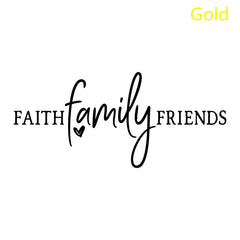 Faith Family Friends  Christian Decal