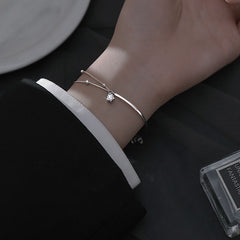 Sterling Silver Bracelet in Trendy Wind Design