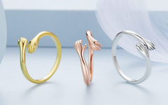 925 Sterling Silver Women's Hug Ring