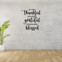 Thankful Grateful Blessed Christian Decal