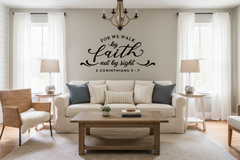 We Walk By Faith  Christian Decal