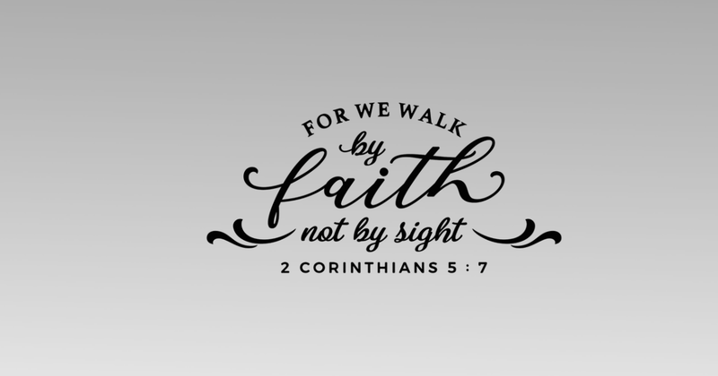 We Walk By Faith  Christian Decal
