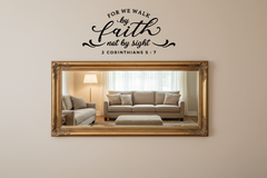 We Walk By Faith  Christian Decal