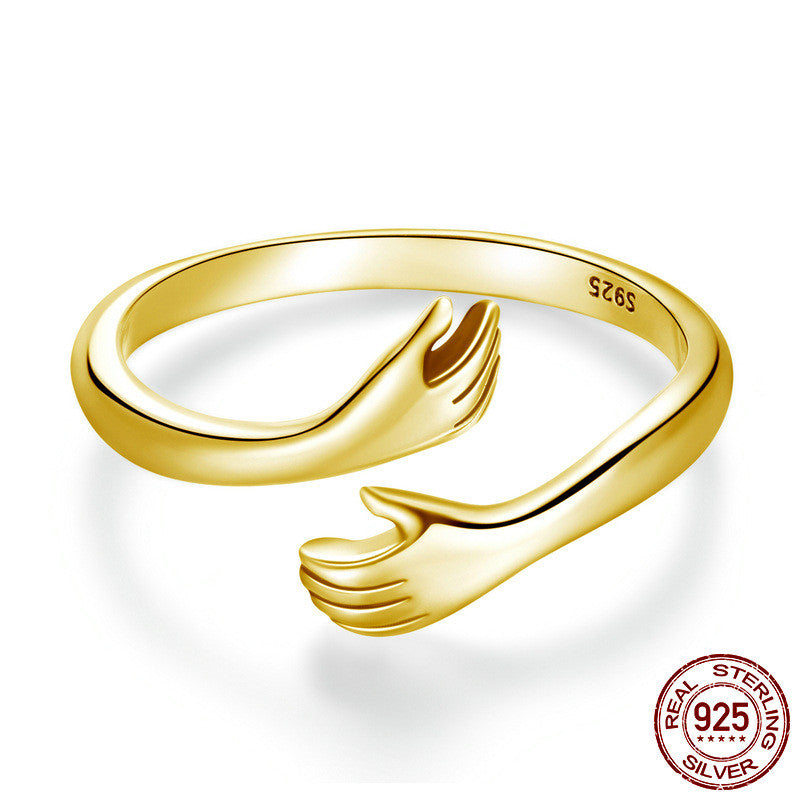 925 Sterling Silver Women's Hug Ring