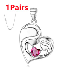 S925 Sterling Silver Best Mom Necklace Mother's Day Series Necklace